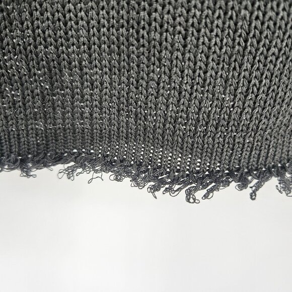 Distressed Mesh Knit Shirt Women Medium Green Short Sleeve Sheer Grunge Punk Tee - Picture 8 of 13